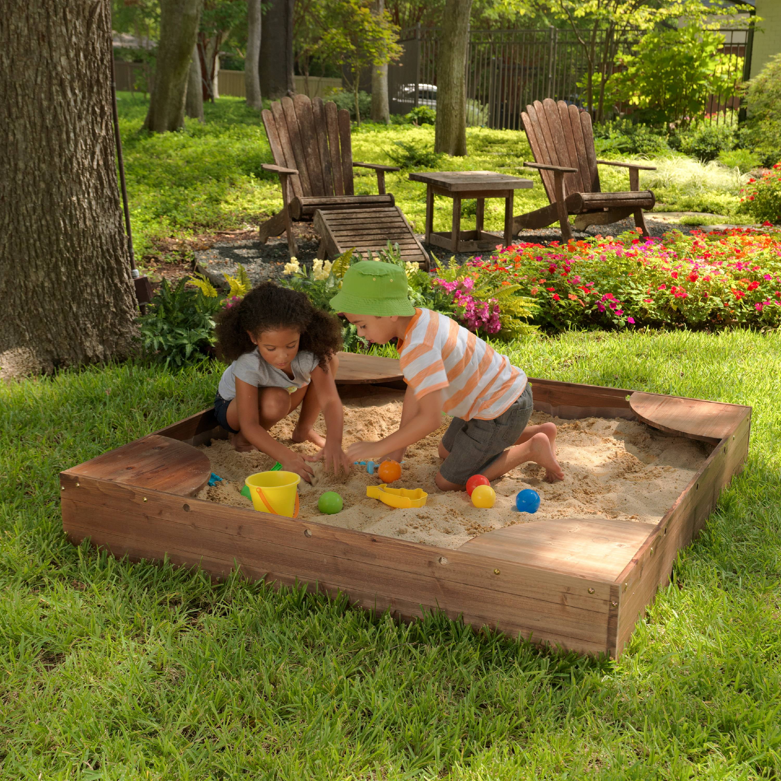 Espresso Sandboxes Accessories Sandboxes Kidkraft Backyard