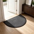 thumbnail image 2 of Partheme Door Mat Outdoor Indoor Entrance Doormat-Semicircular Durable Non Slip Front Door Mat for Outside Inside Entry Entryway Dirt Trapper for Muddy Paws and Shoes, A, 2 of 6