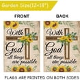 thumbnail image 3 of diyeu With God All Things Are Possible Religious House Flag,Cross Summer Large Outdoor Faith Home Yard Decor, Inspirational Fall Sunflowers Outside Decoration Double Sided 28 x 40, 3 of 6