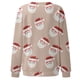 thumbnail image 3 of Gibobby Sudaderas navideñas Blusa de sudadera estampada con cuello redondo y manga larga para entrenamiento diario en casa y al libre para mujer(Caqui,CH), 3 of 5