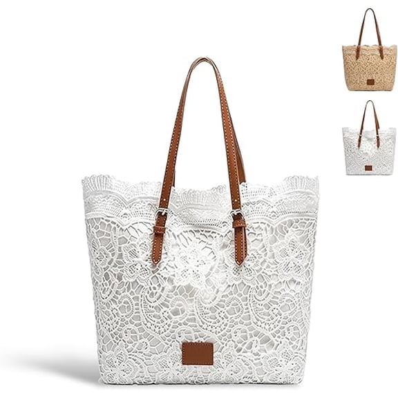 Vintage Lace Shoulder Bag for Women – Functional Lace Crossbody Handbag with Kiss Lock, Shoulder Bag for Daily Use