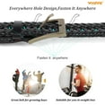 thumbnail image 5 of Whippy Men's Braided Leather Belt, Woven Casual Belt for Jeans Pants, 5 of 8