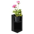 thumbnail image 4 of 1 PCS Black Rectangular 36*36*76cm/14*14*30in Modern Black Rectangular Large Flowerpot Tall Metal Outdoor/Indoor Planter Box, 4 of 13