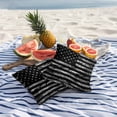 thumbnail image 5 of 2 Pack Outdoor Waterproof Throw Pillows, American Flag Independence Day Decorative Square Pillow Case Patio Pillows for Chair Couch Sofa 18x18in, 5 of 9