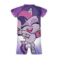 thumbnail image 6 of My Lit-tle Pony Baby Boy Girl Short Sleeve Romper Clothing Set Print Cartoon Baby Summer One Piece Jumpsuit, 6 of 8