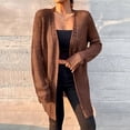 thumbnail image 1 of Puntoco moda mujer manga larga cárdigan sólido otoño Casual abrigo blusa top Puntoco Puntoco-5834, 1 of 6