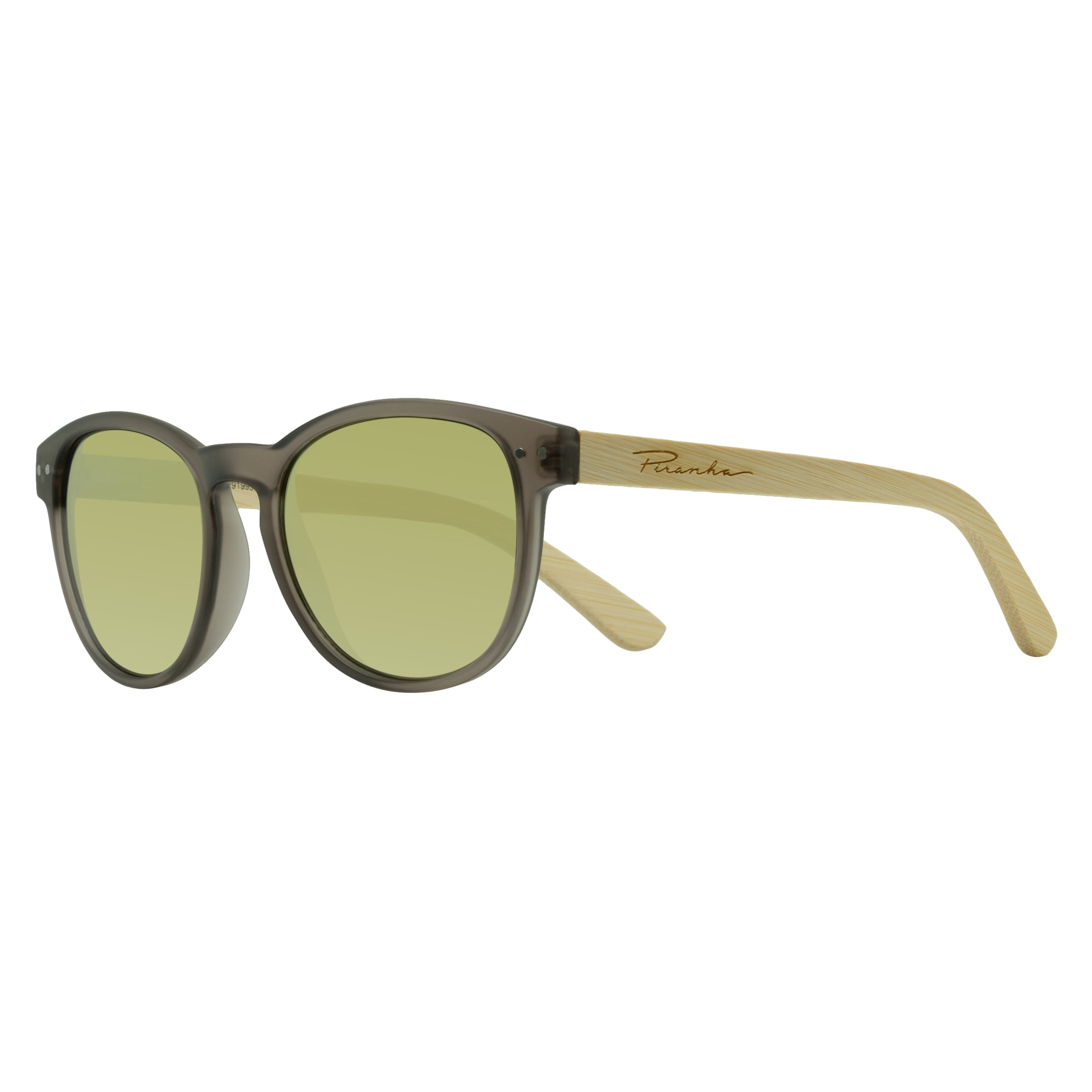 Piranha Sunglasses with Clear Frame and Bamboo Temples Amazon.com: Piranha Klaus Black Frame Sunglasses w/Bamboo  main image 3