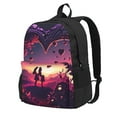 thumbnail image 1 of XMXY Romance Couple Heart Backpack Laptop Bag for Women, School Bookbag Lightweight Backpack for Travel Casual Work Backpack Black, 1 of 8