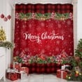 thumbnail image 3 of Red Plaid Christmas Shower Curtain, Xmas Snowflake Poinsettia Botanical Waterproof Fabric Shower Curtains with 12 Hooks, Bathroom Curtain Set for Bathroom Accessories Decor, 36 x 78 Inches, 3 of 9