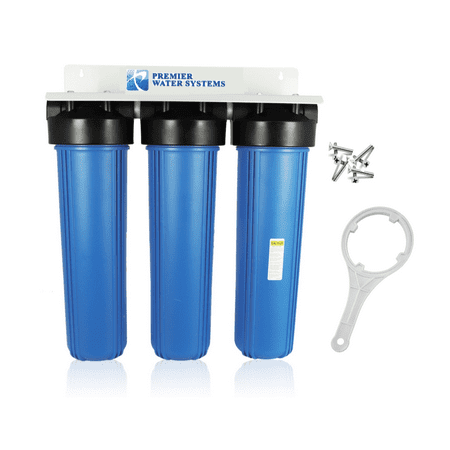 TRIPLE BIG BLUE 20'' WATER FILTER SYSTEM 1
