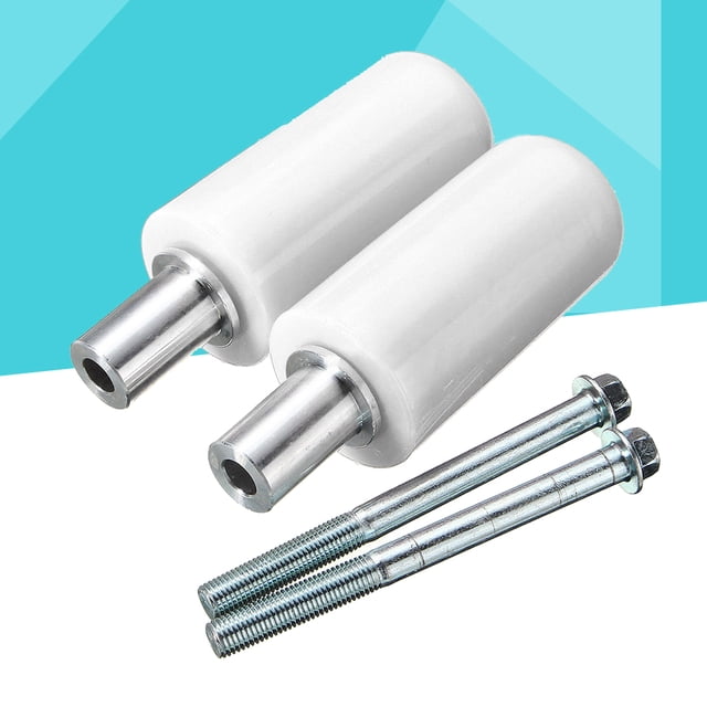 OULII 2Pcs White Motorcycle Anti Overturning Frame Sliders for Protection