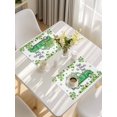 thumbnail image 5 of St. Patrick's Day Placemats Set of 4, Lucky Shamrocks Green Car Country Plants Placemats for Dining Table, Place Mats for Kitchen Tabletop, Waterproof Wipeable Dining Table Mats Set, 5 of 9