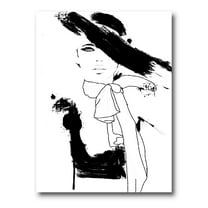 Designart ' Beautiful Black and White Model Haute Couture Fashion Woman II ' Modern Canvas Wall Art Print