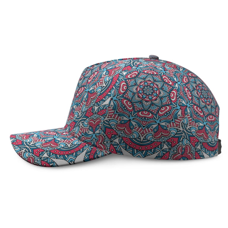 Geometric Mandala Design Baseball Cap – Tribal Ethnic Dad  display picture 2