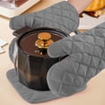 thumbnail image 6 of Lunxisen 1 Pcs Quilted Oven Mitts And Pot Holders Set Heat Resistant Kitchen Gloves For Cooking Baking Grilling Home Essentials, 6 of 9