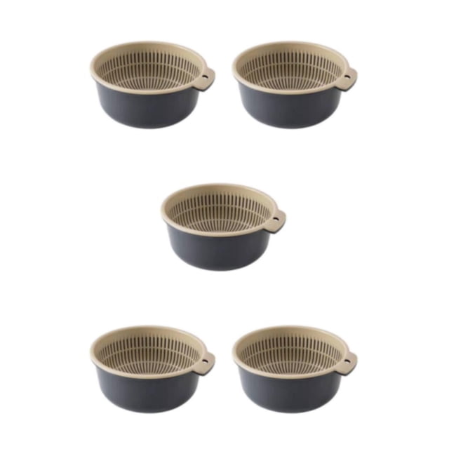 Ounissouiy Utensilio de cocina multifuncional para colar y drenar cómodamente Utensilios de cocina duraderos Azul Gris grande Type2 NO2