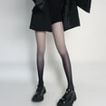 thumbnail image 6 of Women Pantyhose Gradient Contrast Color High Elasticity Skinny Thin Soft Breathable Candy Color Anti-slip Cosplay Performance Tights Long Socks, 6 of 7