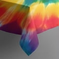 thumbnail image 3 of Colorful Rainbow Tie Dye Spiral Pattern Rectangle Tablecloth 60"x84",Waterproof Polyester Rectangle Table Cloth, Wipeable Spillproof Polyester Tablecloth for Dining, Camping, Indoor and Outdoor, 3 of 5