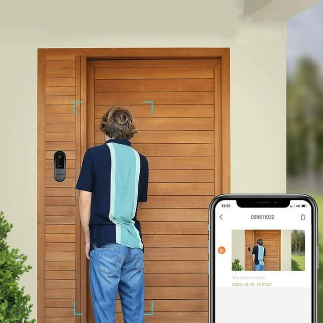 Timbre Inalámbrico Con Cámara, Timbre Con Vídeo, Conversación Bidireccional, Ahorro De Energía Para Apartamento