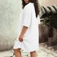 thumbnail image 5 of TaTaai Women's Spring Summer Plus Size Dress Short Sleeve Button Down Collar with Pockets Solid Color Casual Loose Fit Knee Length Gift, 5 of 8