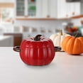thumbnail image 5 of Yika Halloween Decorations Halloween Ceramic Soup Pot With Lid Pumpkin Double Ear Soup Bowl, 5 of 9