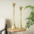 thumbnail image 2 of 28", 24"H Gold Aluminum Metal Giraffe Sculpture, by DecMode (2 Count), 2 of 14