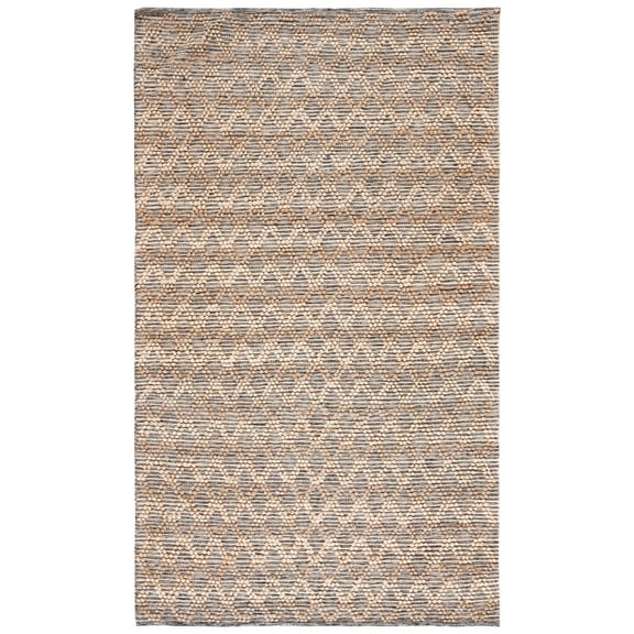 SAFAVIEH Natural Fiber Jeana Geometric Area Rug, Natural/Black, 5' x 8'