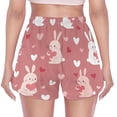 thumbnail image 3 of FORMRS Womens Swim Shorts Mesh Liner Quick Dry Casual Beach Board Bottom with Pockets, Sizes S-2XL, Bunny Love Blooms, 3 of 9