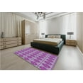 thumbnail image 5 of Ahgly Company Machine Washable Indoor Square Transitional Dark Magenta Purple Area Rugs, 4' Square, 5 of 7
