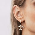 thumbnail image 3 of Turandoss Huggie Hoop Earrings for Women 14K Gold Plated Dainty Airplane Charm Dangling Non Tarnish Hypoallergenic Jewelry Gifts for Women Girls Trendy, 3 of 7