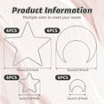 thumbnail image 2 of Wekvgz 24Pcs Moon Star Dream Catcher Metal Rings Gold/Silver Macrame Hoop Rings 2 Sizes Creative Star Moon Shape Craft Rings for DIY Craft Dream Catcher Making Wreath Decoration, 2 of 11