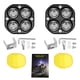 thumbnail image 2 of Luces de 2 Paquetes de Luces Antinibla Desplegables de Motocicletas, Vainas LED DE 3 PULGADAS CON CUBIERTAS Amarillas y Soportes, Focos para Tractor Truck Atv Suv y Más, 2 of 7