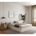 thumbnail image 1 of Nexera Milano Queen Platform Bed Frame, White Oak, 1 of 5
