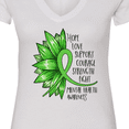 thumbnail image 4 of Inktastic Mental Health Awareness Green Sunflower Ribbon Women's V-Neck T-Shirt, 4 of 5