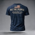 thumbnail image 5 of WAYUTE Mens 250th Anniversary USA Shirt National Flag Colors Letter Graphic Tee Crewneck Top Daily Wear Independence Day T Shirts, 5 of 5