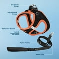 thumbnail image 3 of Voyager Step-in Air All Weather Mesh Harness and Reflective Dog 5 ft Leash Combo with Neoprene Handle, for Small, Medium and Large Breed Puppies - Black/Orange Trim, X-Large, 3 of 9