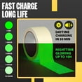 thumbnail image 5 of 1 Inch x 60 FT Glow in The Dark Tape – Pack of 2 Rolls – Bright Rechargeable Fluorescent Glow Tape – Luminous Tape for Outdoors & Indoors –Glow Tape– Tape for Home Decoration & Markings…, 5 of 7