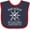 Navy and Red, variant on Inktastic Cape May New Jersey Boys or Girls Baby Bib