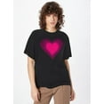 thumbnail image 1 of Women's Casual Crew Neck T-Shirt with Gradient Heart, Knit Fabric, Medium Stretch, All Season FashiCamisetas para mujer, lindas camisetas con estampado gráfico, de manga corta, estilo casual, para ve, 1 of 8