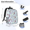 thumbnail image 4 of Goofa Poodle Dog Pattern Lightweight Student Backpack for School, Water-Resistant, Adjustable Straps, Fits 15" Laptop, Multiple Pockets for Books, Accessories, 4 of 5