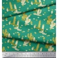 thumbnail image 2 of Soimoi Polyester Crepe Fabric Cactus Tree Print Fabric by Yard 42 Inch Wide, 2 of 3