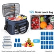 thumbnail image 3 of Bolsa de Almuerzo aislada, Caja de Almuerzo de Bolsillos Azul Marino para acampar, 3 of 7