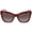 Transparent Red, variant on VE 4417U Plastic Womens Butterfly Sunglasses Havana 56mm Adult