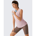 thumbnail image 5 of G4Free Lyocell Side Slits Women's Workout Tank Tops Soft Loose Fit High Neck Athletic Tanks Stretch Gym Running Top, 5 of 8