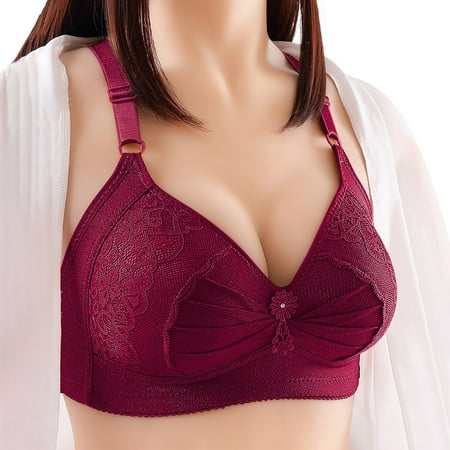 

Women s Bra Lace No Steel Ring Slim Pleats Breathable Gather Spring Summer Casual Basic Soft Fashion Cute Daily Versatile Style Underwear