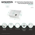 thumbnail image 6 of Gourmetier GKFA301810CD Arcticstone 30" Solid Surface White Stone Apron-Front Single Bowl Farmhouse Kitchen Sink with Strainer, Matte White, 6 of 7