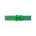 thumbnail image 1 of Cinturón elástico ancho de doble flor grande para mujer INSPIRE CHIC, cinturones elásticos anchos para vestir hasta 70 cm/27.55" verde, 1 of 6