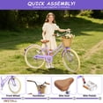 thumbnail image 4 of KORIMEFA Girls Bike for Toddlers 8-12 Years Old Kids 20 Inch Children Bicycles with Handbrake & Kickstand, Multiple Colors, 4 of 14