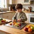 thumbnail image 4 of Stainless Steel Cutting Board with Lip - 316 Grade Large Metal Chopping Board Double Sided for Meat Vegetables Bread Easy Clean Dishwasher Safe for Home Commercial Kitchen, 4 of 5