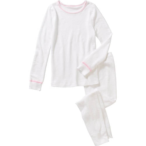 Girls' Soft Waffle Thermal Underwear Set